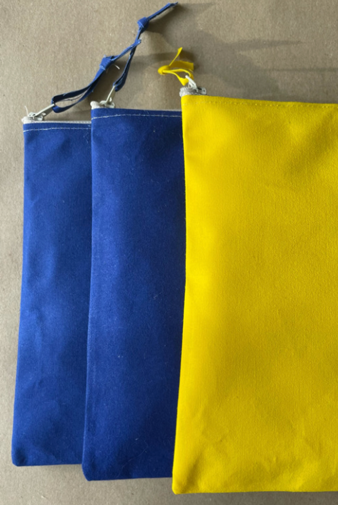 Clutches - Pop pouch, yellow, blue, black, parasol cover - ENSEMBLE