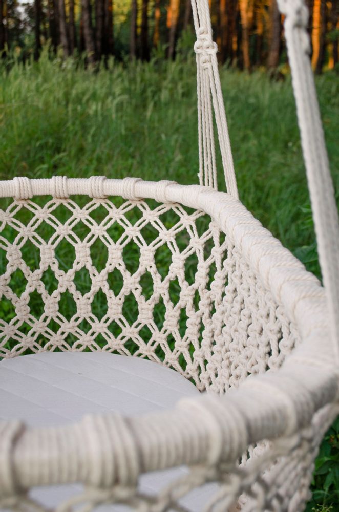 Baby furniture - Hanging macrame baby bassinet - ANZY HOME