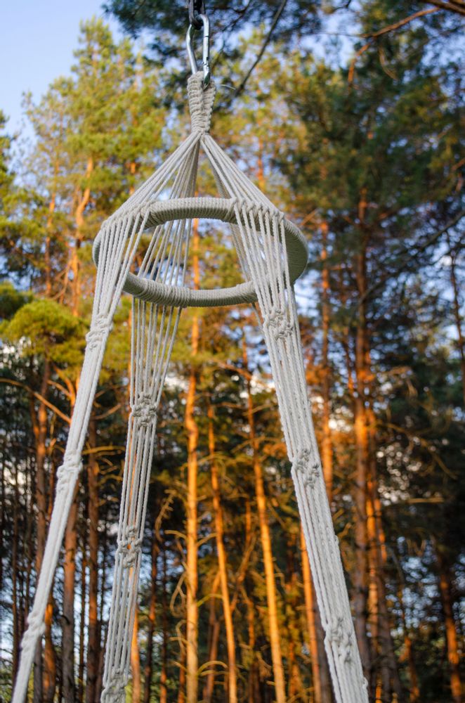 Baby furniture - Hanging macrame baby bassinet - ANZY HOME