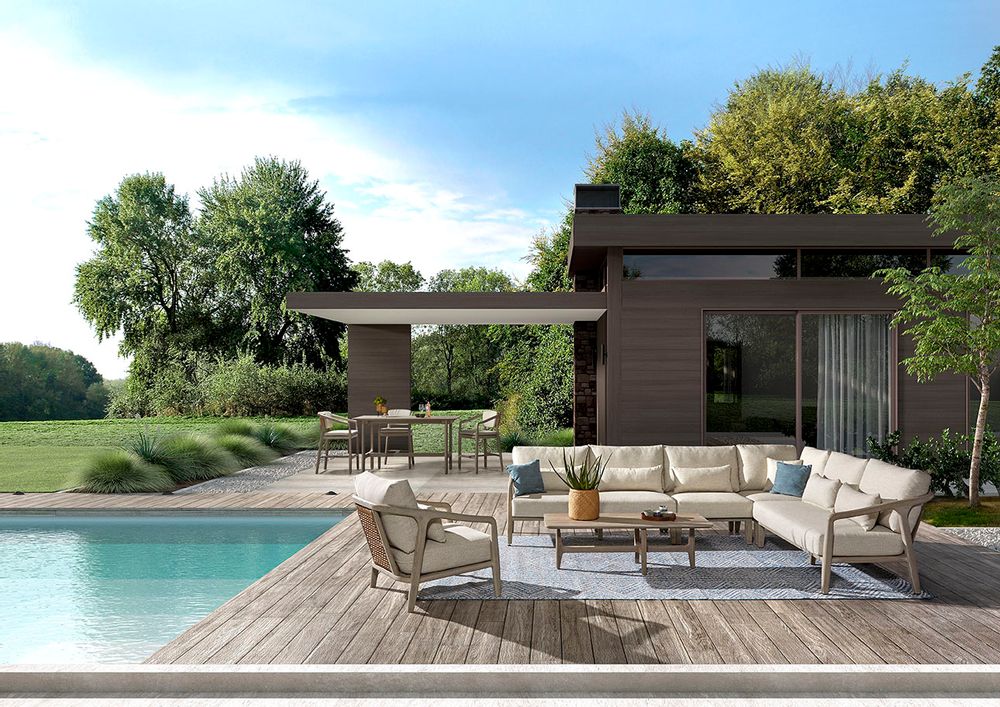 Lawn sofas   - Castle Line Outdoor Teak Collection - CASTLE LINE