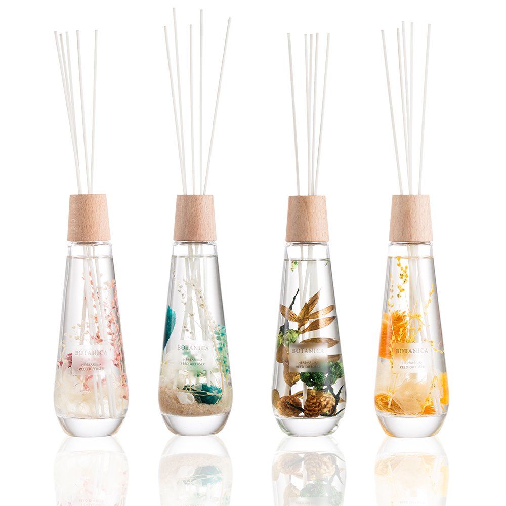 Floral decoration - 140 and 300 ml home fragrance diffuser - Herbarium/BOTANICA Fragrance Japan collection - ABINGPLUS