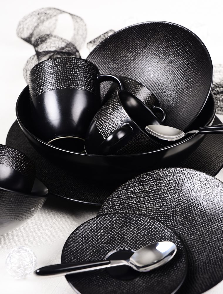 Everyday plates - Plate cap 19 CM VESUVIO BLACK - TABLE PASSION / BASTIDE 1880