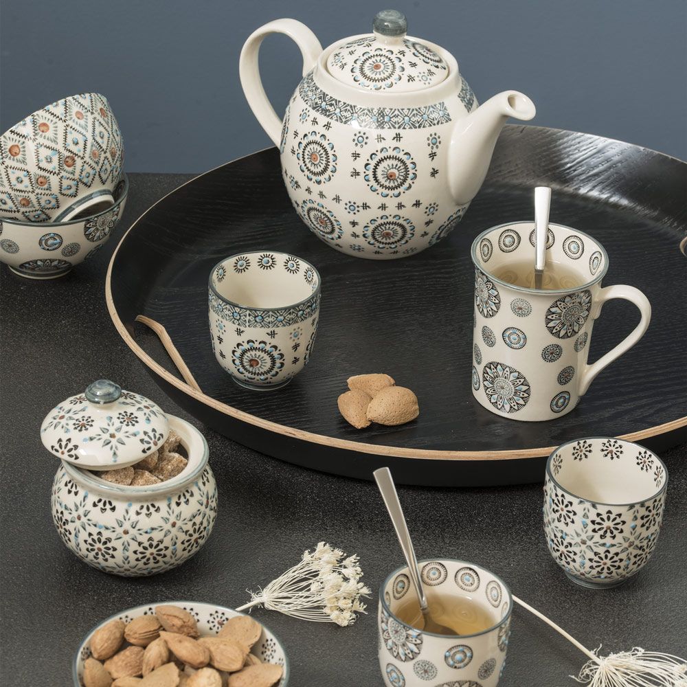 Mugs - Cushion INDIGO 30x50 cm X4 - TABLE PASSION / BASTIDE 1880