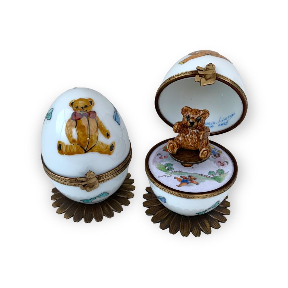 Children's decorative items - Hand painted Limoges music box. - FANEX FRANCE
