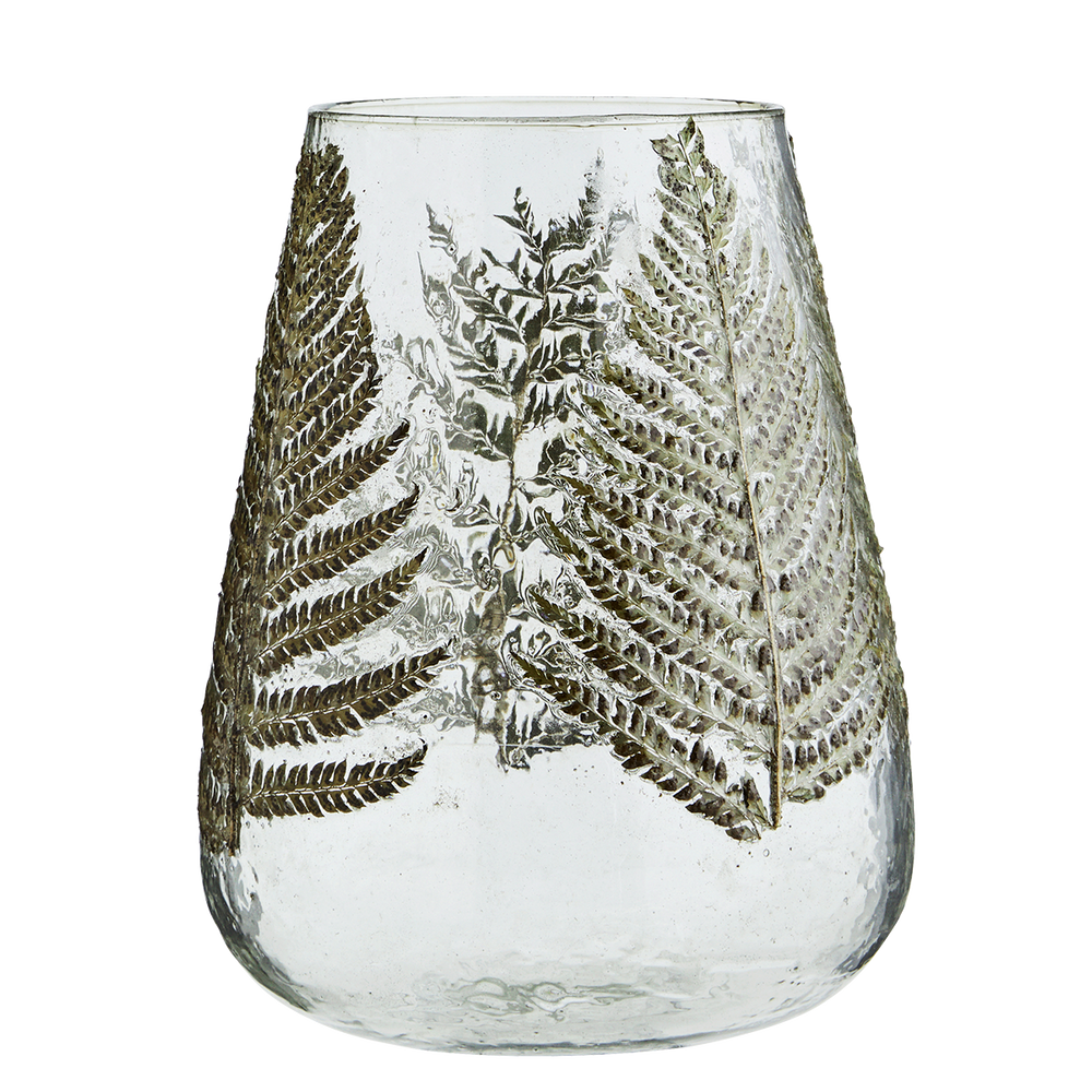 Vases - Glass vase w/ leaves - MADAM STOLTZ