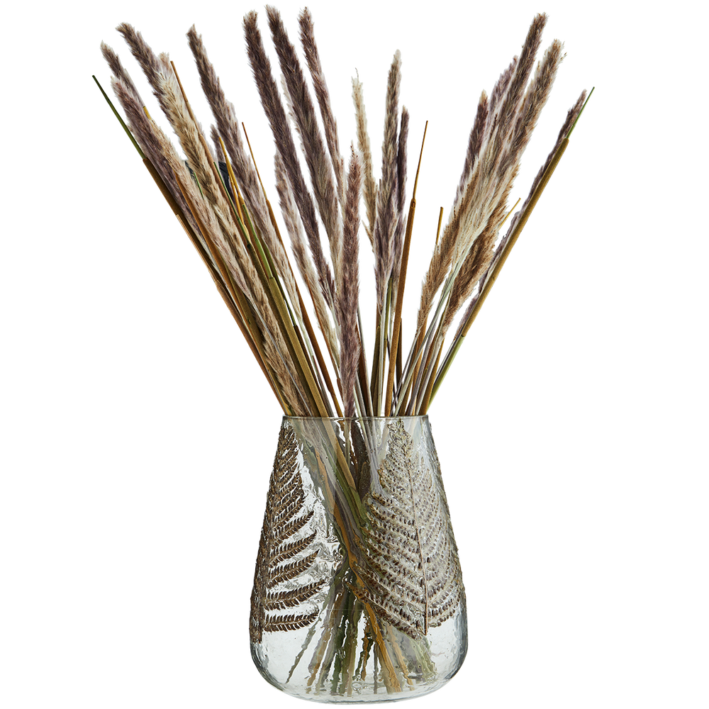 Vases - Glass vase w/ leaves - MADAM STOLTZ