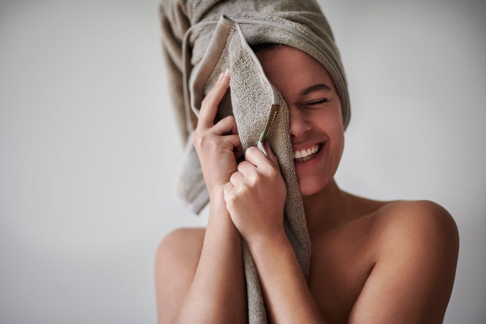 Serviettes de bain - Serviettes en coton biologique, certifiées GOTS - FOUR LEAVES