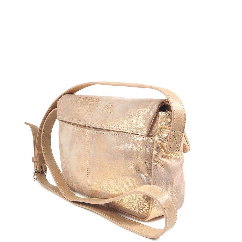 Sacs et cabas - Sac Besace petit format GLASGOW 11 Nude et or - C-OUI