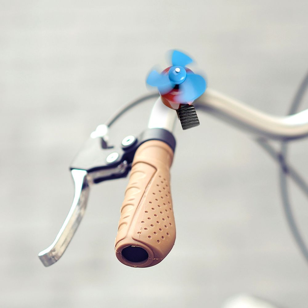 Outdoor decorative accessories - WINDMILL BIKE BELL ASSORTED - KIKKERLAND