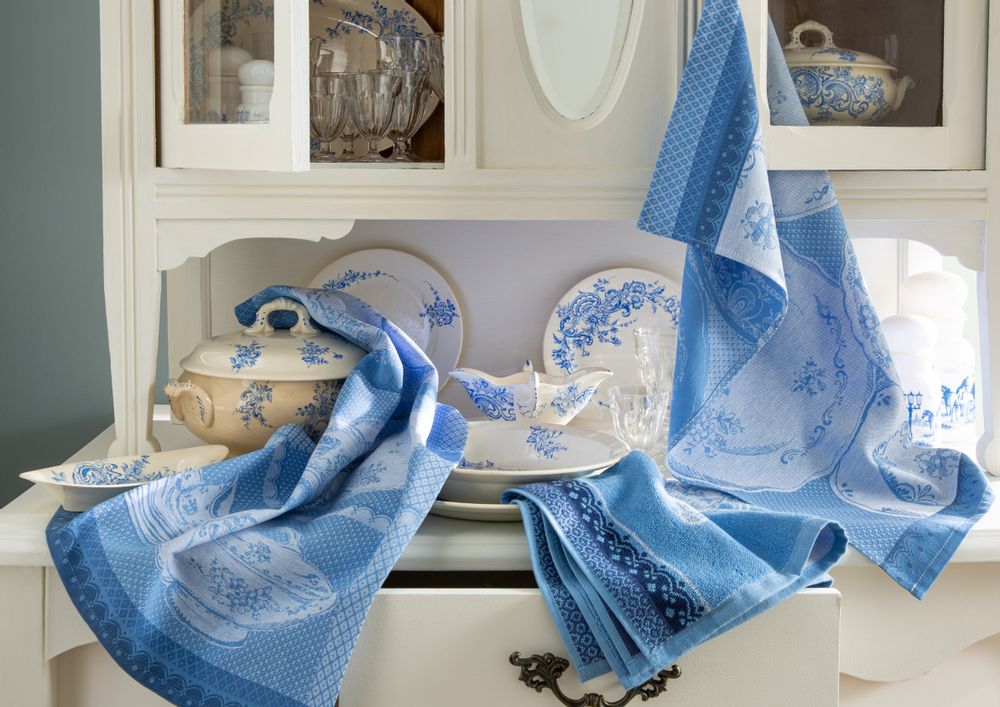 Linge d'office - Vaisselles Anciennes / Torchon jacquard - COUCKE