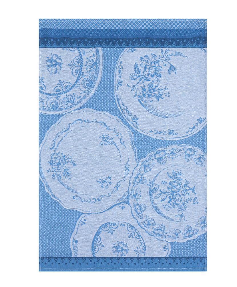 Linge d'office - Assiettes Anciennes / Torchon jacquard - COUCKE