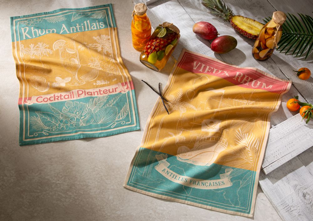 Torchons textile - Rhum Antillais / Torchon jacquard - COUCKE