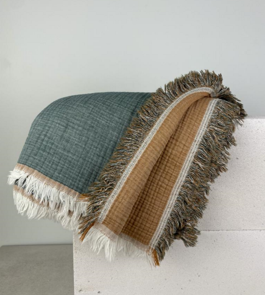 Throw blankets - CUSHION IKAT VELVET SILK - NADIA DAFRI PARIS