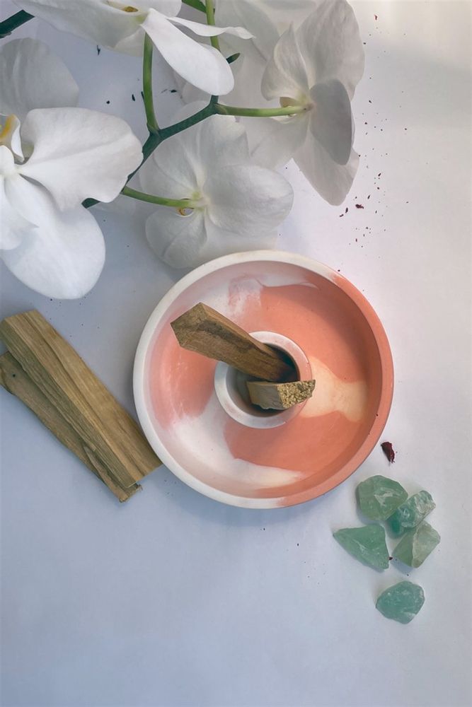 Ceramic - Palo Santo Concrete Incense Holder - CHAPPAL.CO