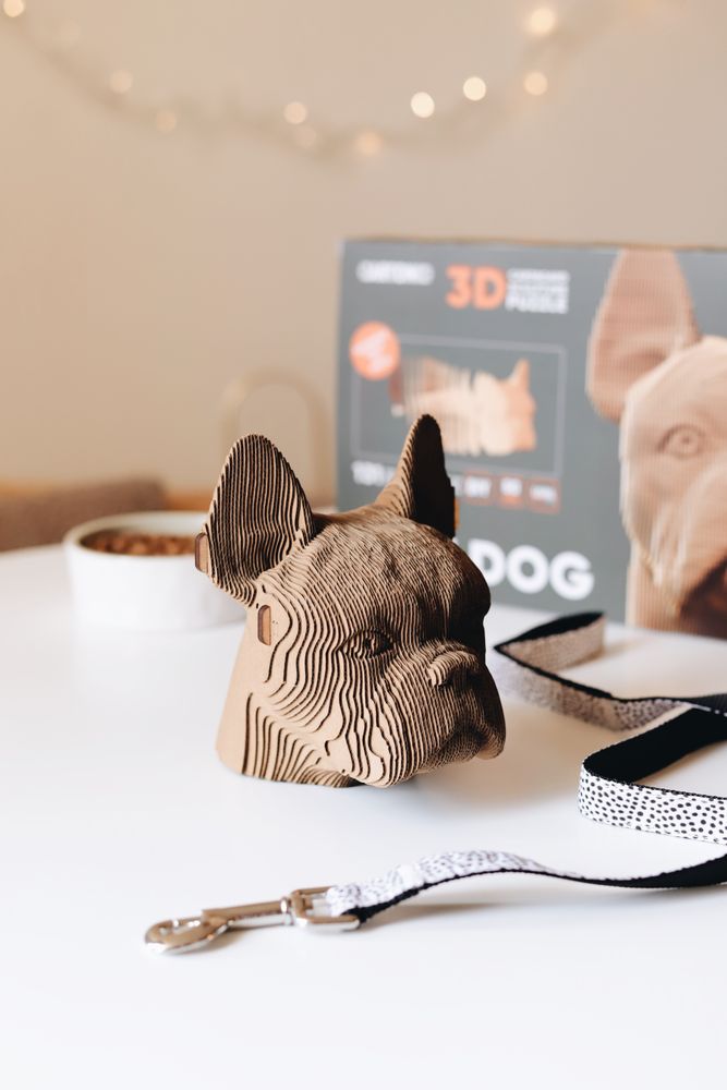 Cadeaux - Puzzle 3D en carton BULLDOG - CARTONIC