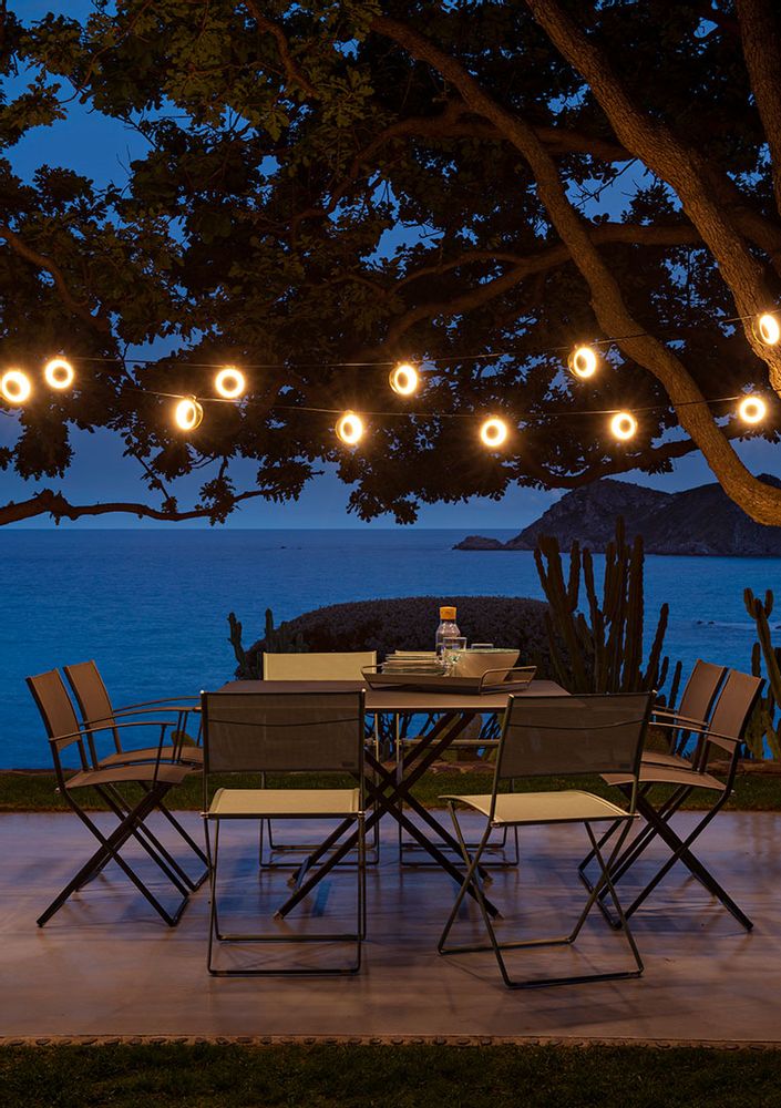 Outdoor hanging lights - HOOP | String of lights - FERMOB