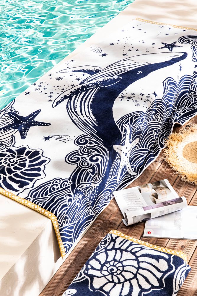 Other bath linens - La Grande Bleue - Beach towel - ALEXANDRE TURPAULT
