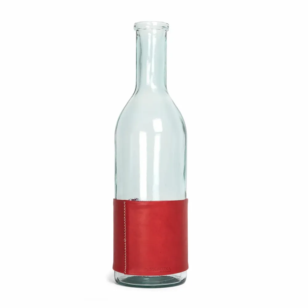 Carafes - Carafe d'eau avec ceinture en cuir - SOL & LUNA