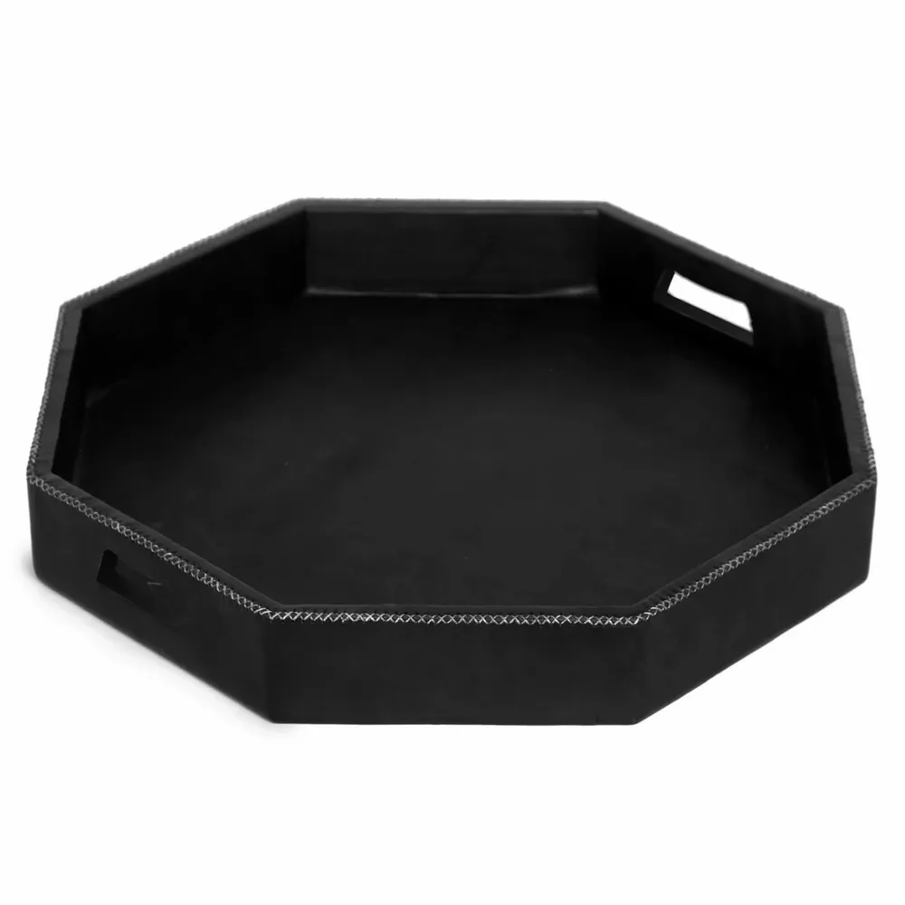 Ustensiles de cuisine - plateau Octogonal en cuir - SOL & LUNA
