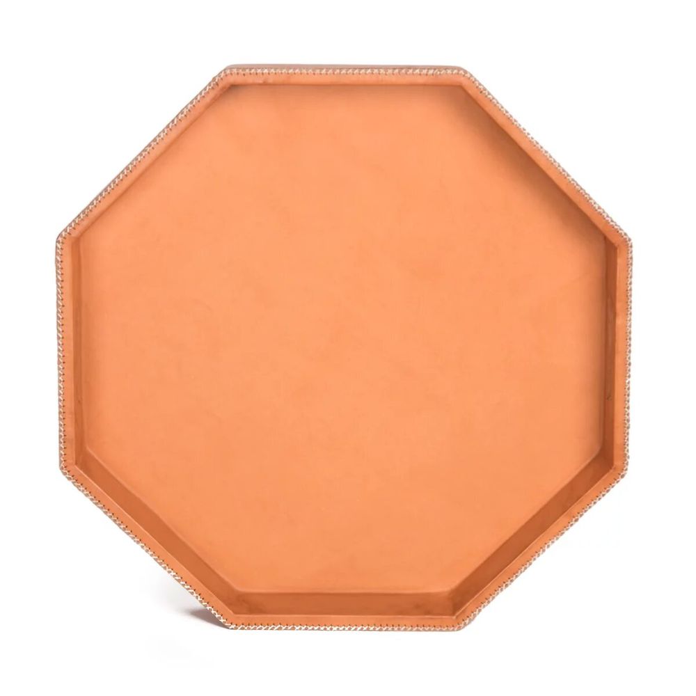 Kitchen utensils - Octogonal leather tray - SOL & LUNA