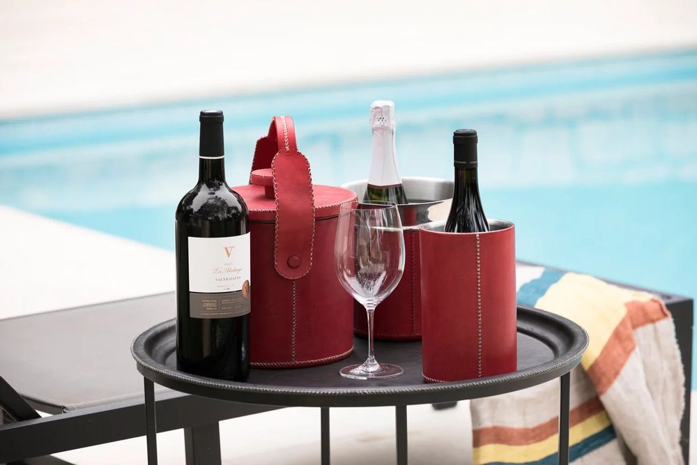 Office design and planning - Grande table ronde en cuir - SOL & LUNA