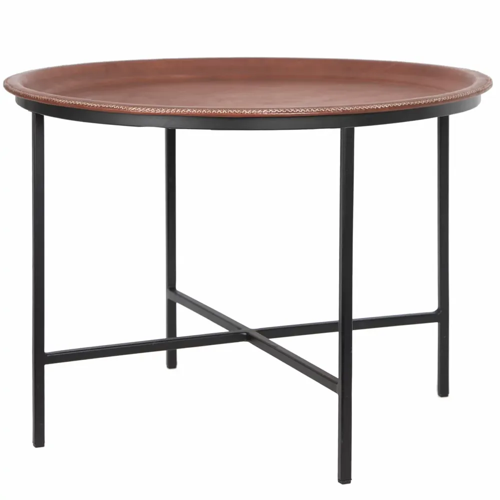 Aménagements pour bureau - Large Leather round Table - SOL & LUNA