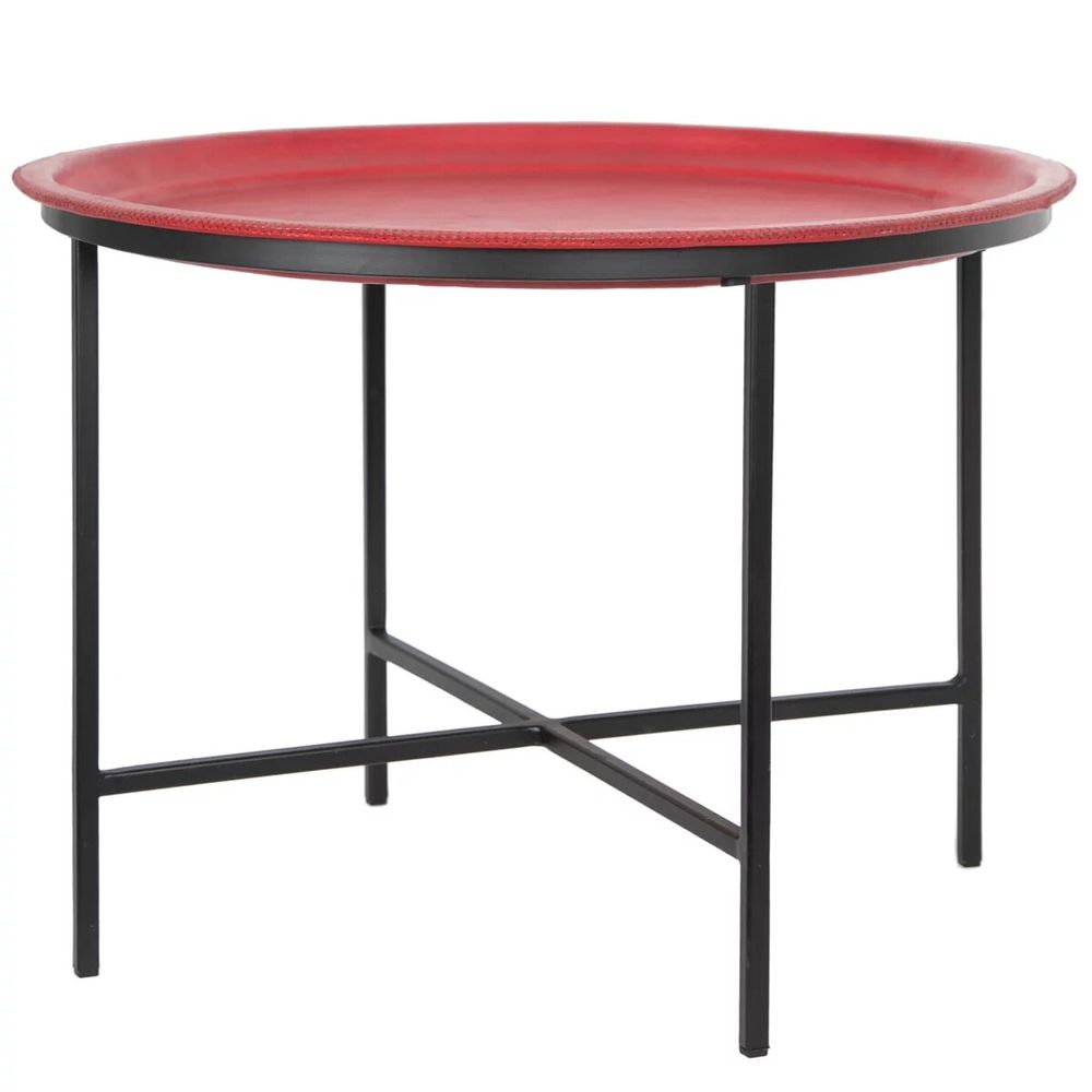 Office design and planning - Grande table ronde en cuir - SOL & LUNA