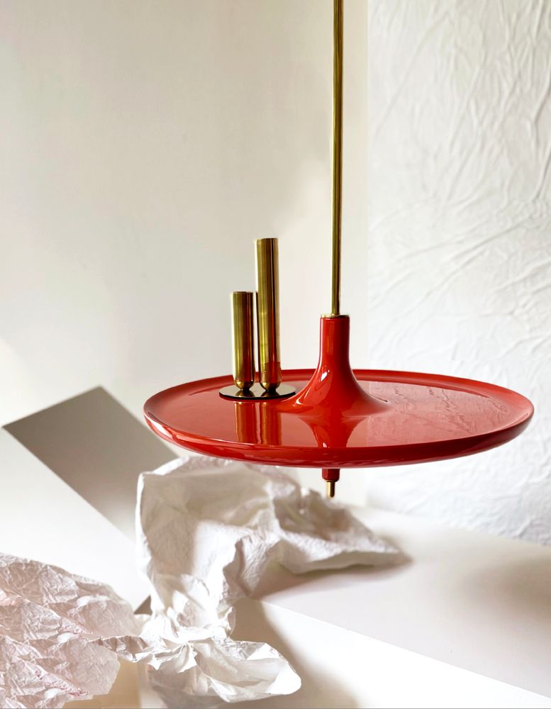 Tables basses - Table suspendue Toupy laque rouge - MADEMOISELLE JO