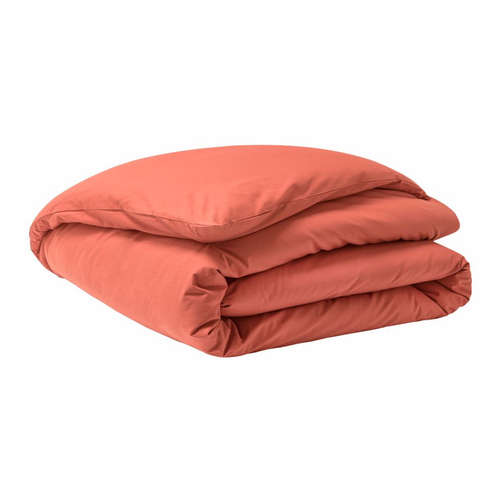 Linge de lit - Percale de coton Royal line Corail - Parure de lit - ESSIX