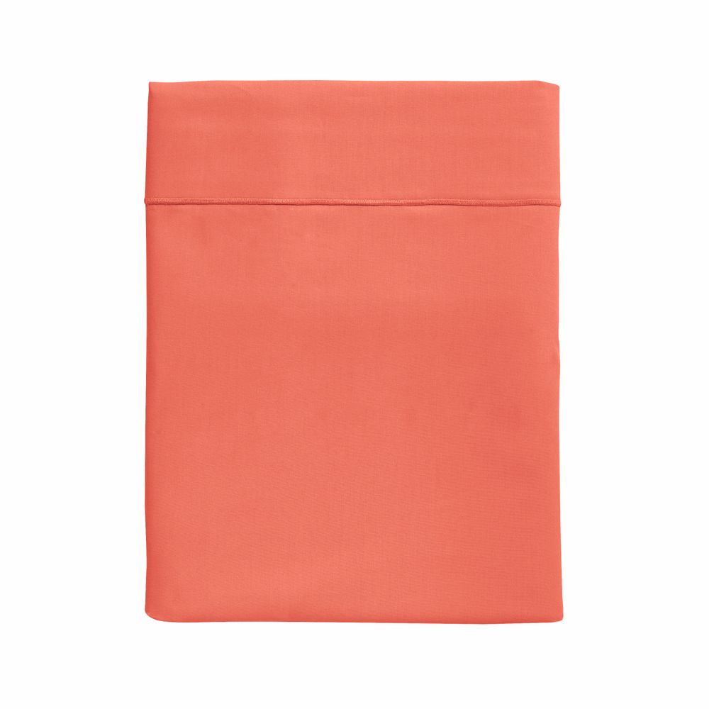 Linge de lit - Percale de coton Royal line Corail - Parure de lit - ESSIX