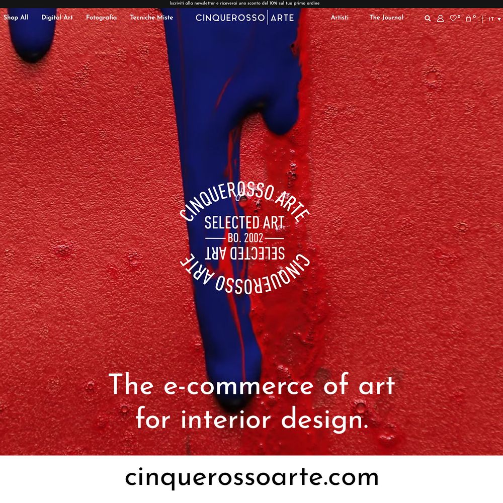 Objets design - E-commerce d'œuvres d'art pour la décoration d'intérieur - CINQUEROSSO ARTE