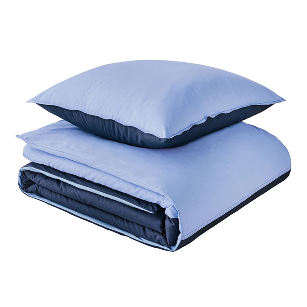 Linge de lit - Rendez-Vous Bleu Olympe / Bleu Nuit - Parure de lit - ESSIX