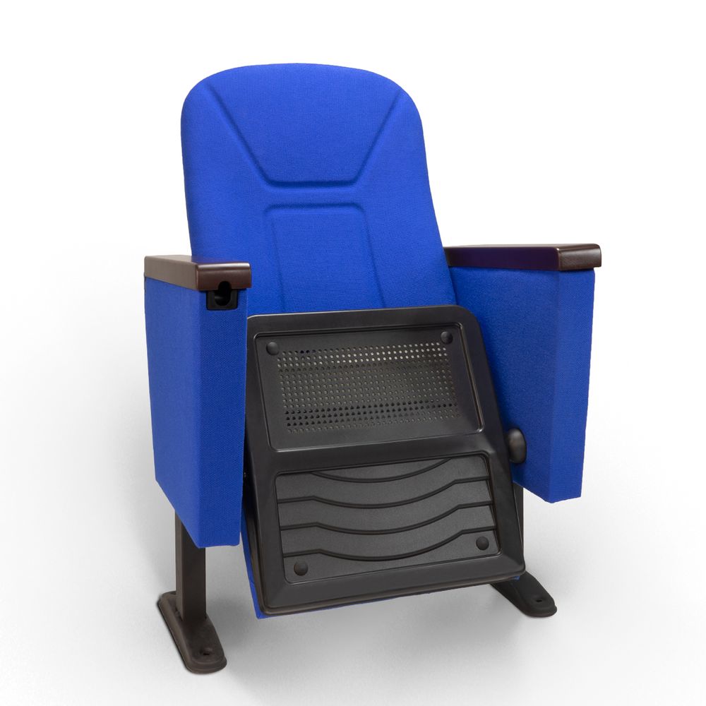 Chaises - Chaise Auditorium ( Conférence ) Cracovie Tissu Bleu avec Palmatoria - RIVA OFFICE