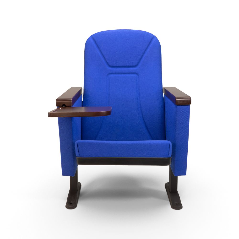 Chaises - Chaise Auditorium ( Conférence ) Cracovie Tissu Bleu avec Palmatoria - RIVA OFFICE