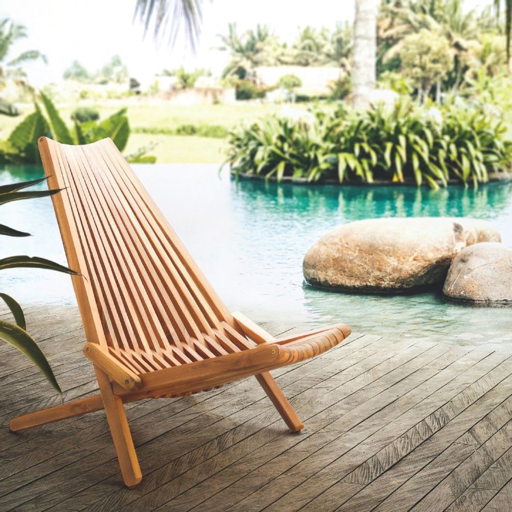 Chaises de jardin - Chaise pliante en teck Calero - HOUSE NORDIC