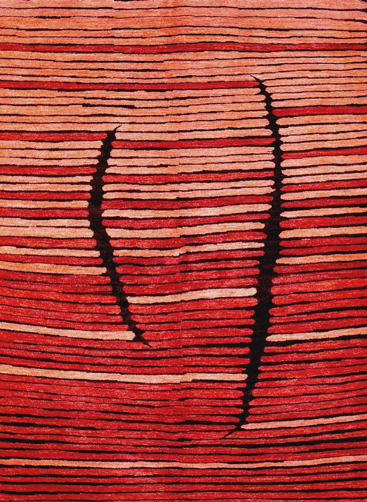 Tapis design - Stalagmite en rouge 2, Dreamtime Chants Collection, Zollanvari Studio - ZOLLANVARI INTERNATIONAL