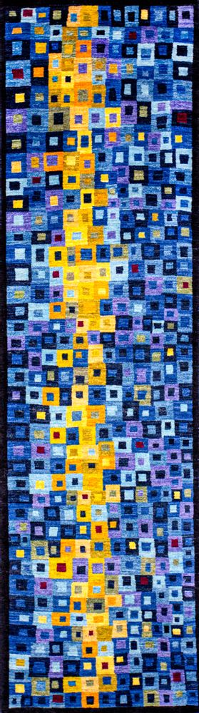 Design carpets - Modernist Stained-Glass runner 3, Zollanvari Super Fine Gabbeh - ZOLLANVARI INTERNATIONAL