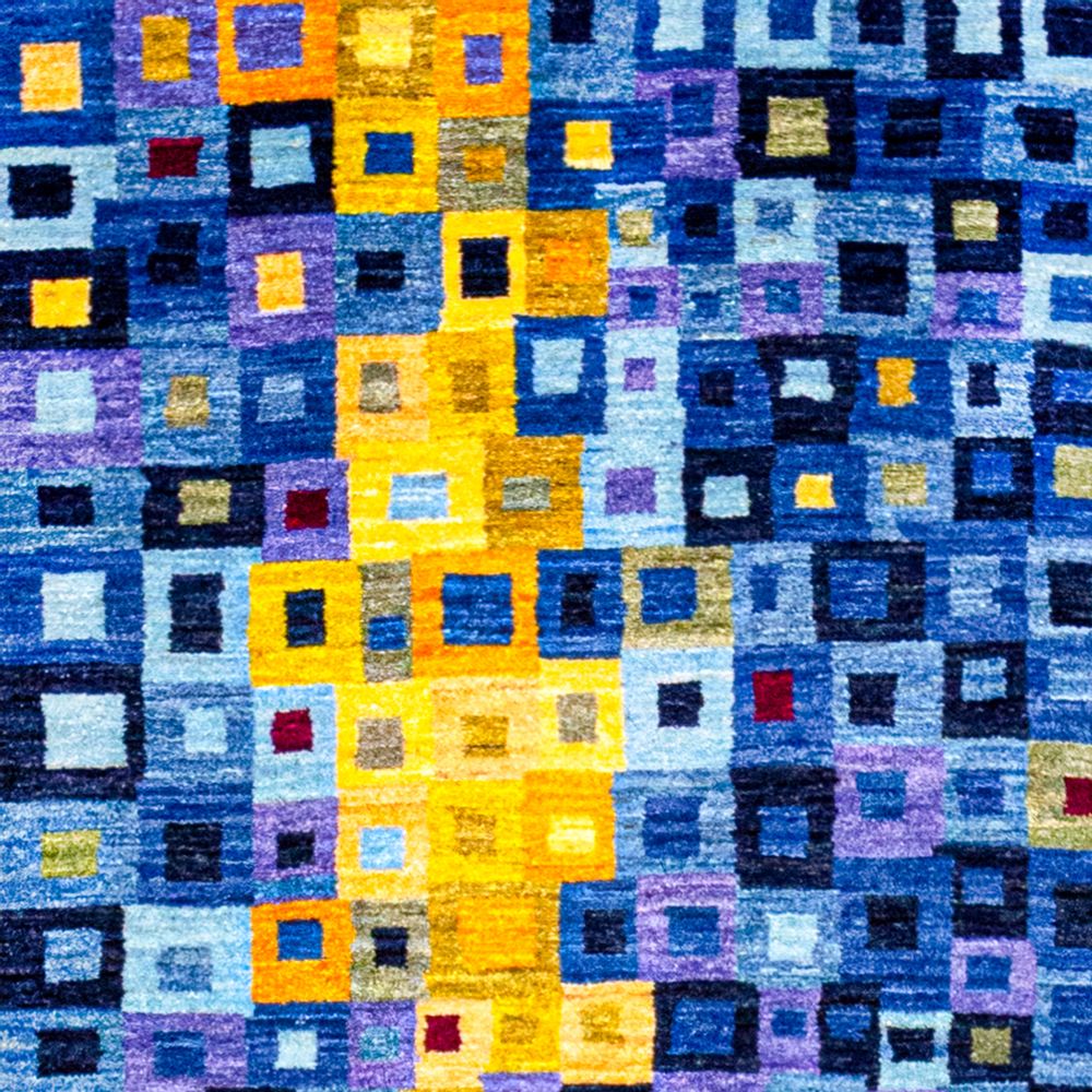 Design carpets - Modernist Stained-Glass runner 3, Zollanvari Super Fine Gabbeh - ZOLLANVARI INTERNATIONAL