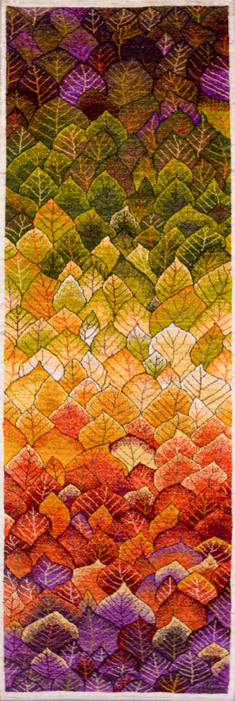 Tapis contemporains - Autumnal Foliage runner, Stained-Glass Collection, Zollanvari Super Fine Gabbeh - ZOLLANVARI INTERNATIONAL