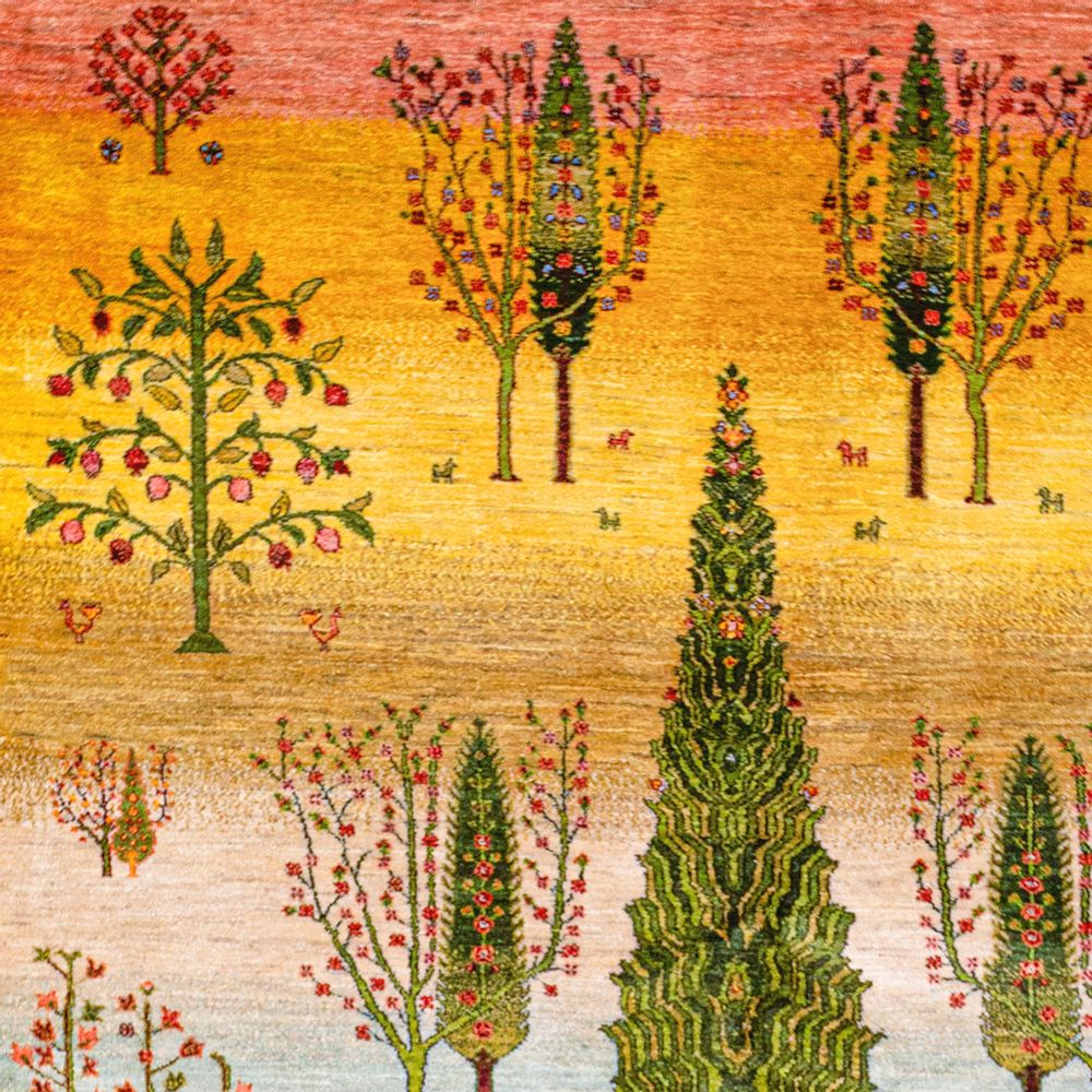 Design carpets - Multiple Trees meets Woodlands in Spring, Zollanvari Super Fine Gabbeh - ZOLLANVARI INTERNATIONAL