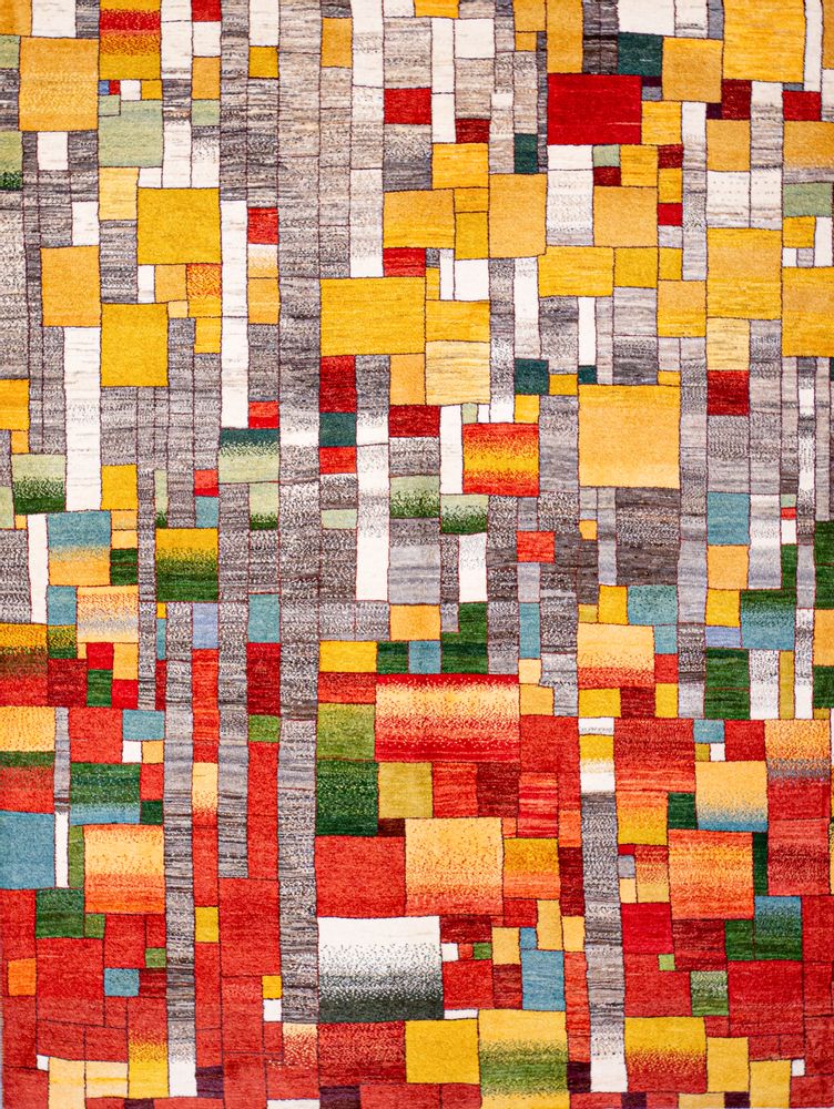 Tapis design - Modernist Stained-Glass Gabbeh 1, Zollanvari Super Fine Gabbeh - ZOLLANVARI INTERNATIONAL