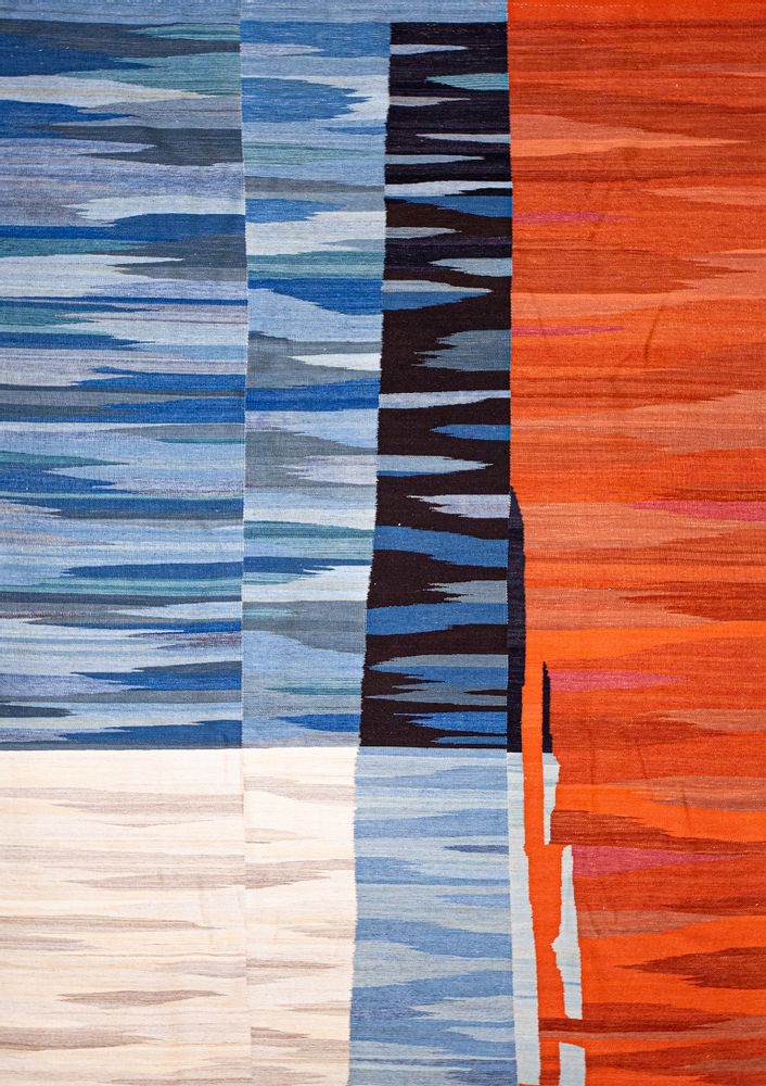 Design carpets - Crashing Waves, Baneh Kelim - ZOLLANVARI INTERNATIONAL