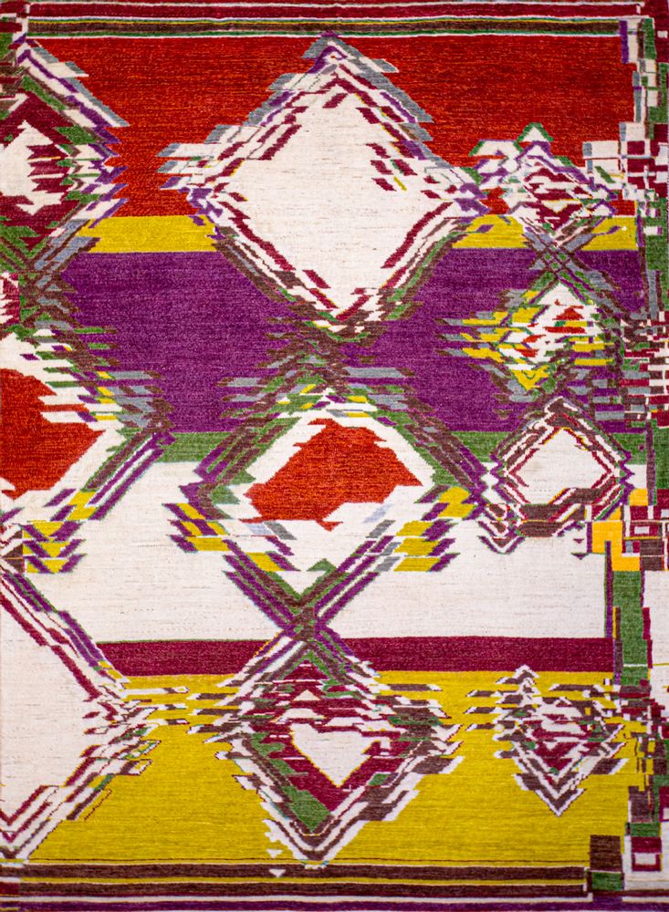 Tapis design - Rhinestone, Glitch Gabbehs Collection, Zollanvari Fine Gabbeh - ZOLLANVARI INTERNATIONAL