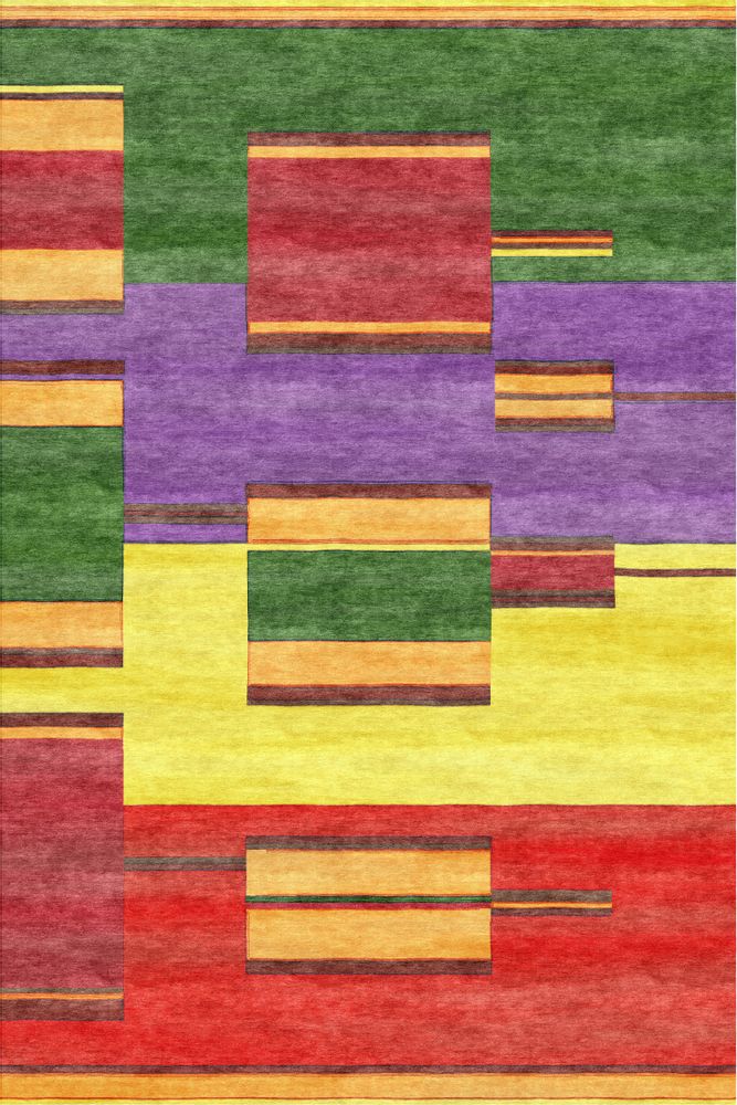 Tapis design - Rivets, Glitch Gabbehs Collection, Zollanvari Super Fine Gabbeh - ZOLLANVARI INTERNATIONAL