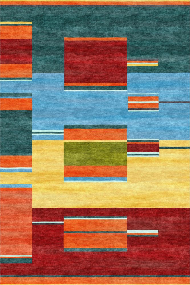 Tapis design - Rivets, Glitch Gabbehs Collection, Zollanvari Super Fine Gabbeh - ZOLLANVARI INTERNATIONAL