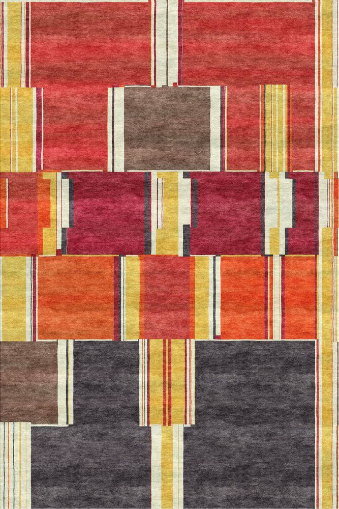 Design carpets - Metropolis, Glitch Gabbehs Collection, Zollanvari Fine Gabbeh - ZOLLANVARI INTERNATIONAL