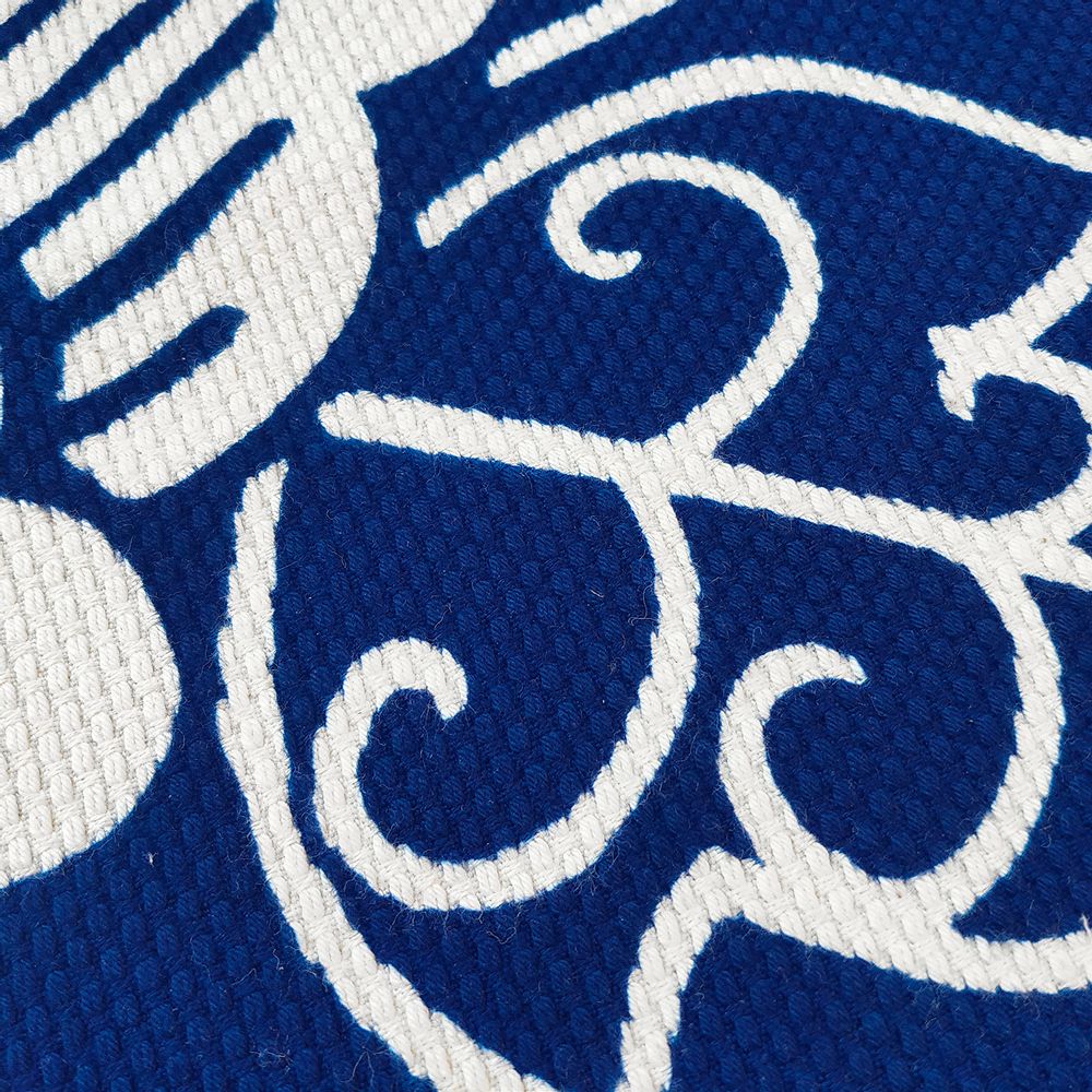 Coussins textile - Housse de coussin Sashiko teintée au pochoir japonais 50 cm - EBISUYA