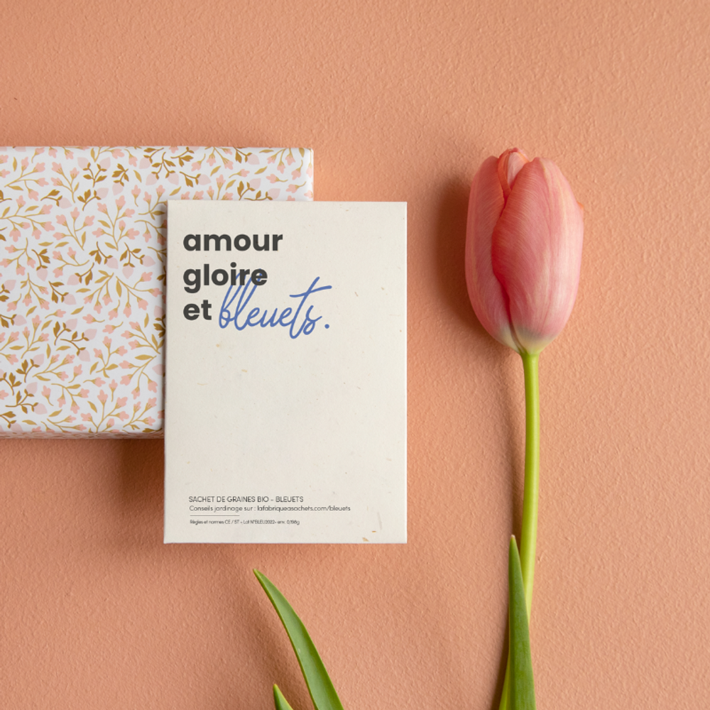 Cadeaux - Amoir, gloire et bleuets - Sachet de graines de Bleuet - LA FABRIQUE À SACHETS
