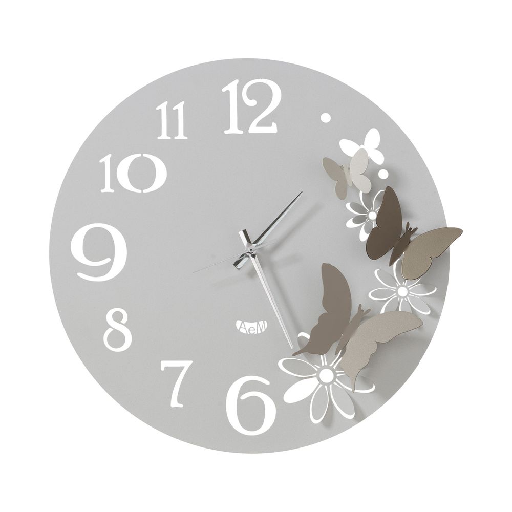 Clocks - Flower Butterfly wall clock - ARTI & MESTIERI