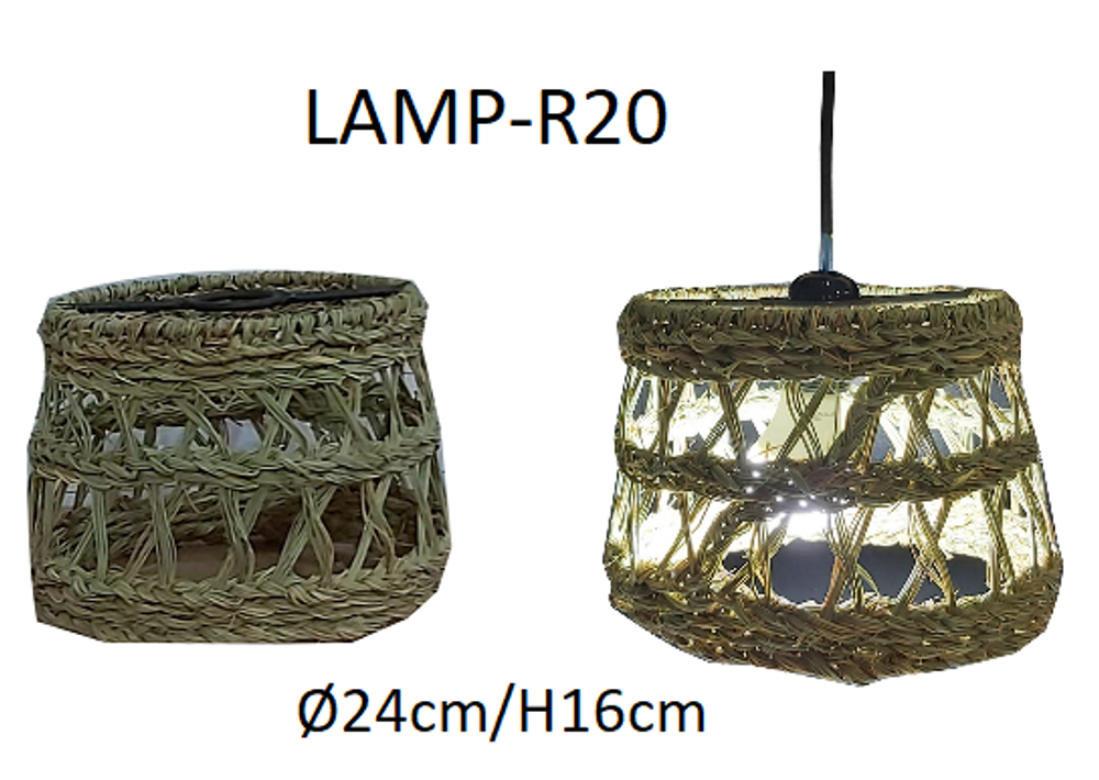 Hanging lights - CABAS PALME CUIR NATUREL - AMAL LINKS